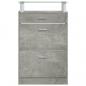 Preview: Schuhschrank Betongrau 63x24x104 cm Holzwerkstoff