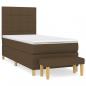 Preview: Boxspringbett mit Matratze Dunkelbraun 100x200 cm Stoff