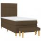 Preview: Boxspringbett mit Matratze Dunkelbraun 100x200 cm Stoff