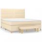 Preview: Boxspringbett mit Matratze Creme 180x200 cm Stoff