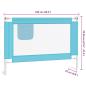 Preview: Kleinkind-Bettschutzgitter Blau 100x25 cm Stoff