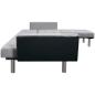 Preview: Schlafsofa L-Form Stoff Schwarz und Grau