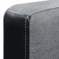 Preview: Schlafsofa L-Form Stoff Schwarz und Grau