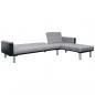 Preview: Schlafsofa L-Form Stoff Schwarz und Grau