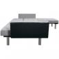 Preview: Schlafsofa L-Form Stoff Schwarz und Grau