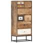 Preview: Highboard mit Schubladen 45x30x105 cm Altholz Massiv