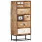 Preview: Highboard mit Schubladen 45x30x105 cm Altholz Massiv