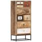 Preview: Highboard mit Schubladen 45x30x105 cm Altholz Massiv