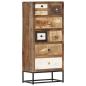 Preview: Highboard mit Schubladen 45x30x105 cm Altholz Massiv