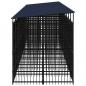Preview: Outdoor-Hundezwinger mit Dach Stahl 18,43 m² 