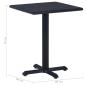 Preview: Gartentisch Schwarz 60x60x75 cm
