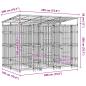 Preview: Outdoor-Hundezwinger mit Dach Stahl 5,53 m² 