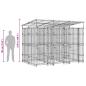 Preview: Outdoor-Hundezwinger mit Dach Stahl 5,53 m² 