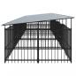 Preview: Outdoor-Hundezwinger mit Dach Stahl 18,77 m²
