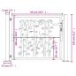 Preview: Gartentor Anthrazit 105x105 cm Stahl Bambus-Design