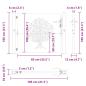 Preview: Gartentor 105x105 cm Cortenstahl Baum-Design