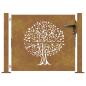 Preview: Gartentor 105x105 cm Cortenstahl Baum-Design