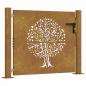 Preview: Gartentor 105x105 cm Cortenstahl Baum-Design