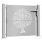 Preview: Gartentor 105x105 cm Cortenstahl Baum-Design