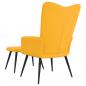 Preview: Relaxsessel mit Hocker Senfgelb Samt