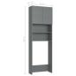 Preview: Waschmaschinenschrank Grau 64x25,5x190 cm Holzwerkstoff