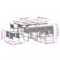 Preview: 11-tlg. Garten-Essgruppe mit Kissen Grau Poly Rattan