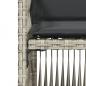 Preview: Gartenstühle mit Kissen 4 Stk. Hellgrau Poly Rattan