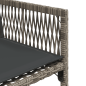 Preview: 13-tlg. Garten-Essgruppe mit Kissen Grau Poly Rattan