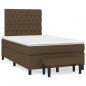 Preview: ARDEBO.de - Boxspringbett mit Matratze Dunkelbraun 120x190 cm Stoff