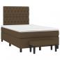 Preview: Boxspringbett mit Matratze Dunkelbraun 120x190 cm Stoff