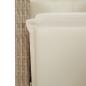 Preview: ARDEBO.de - 3-tlg. Garten-Essgruppe mit Kissen Beige Poly Rattan