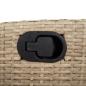Preview: 3-tlg. Garten-Essgruppe mit Kissen Beige Poly Rattan