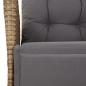Preview: 5-tlg. Garten-Essgruppe mit Kissen Beigemischung Poly Rattan
