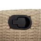 Preview: 3-tlg. Garten-Essgruppe mit Kissen Beigemischung Poly Rattan