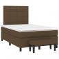 Preview: Boxspringbett mit Matratze Dunkelbraun 120x190 cm Stoff