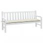 Preview: ARDEBO.de - Gartenbank-Auflage Melange Creme 180x50x7 cm Stoff