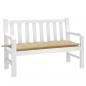 Preview: ARDEBO.de - Gartenbank-Auflage Melange Beige 120x50x7 cm Stoff