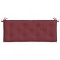 Preview: Gartenbank-Auflage Melange Weinrot 120x50x7 cm Stoff