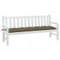 Preview: ARDEBO.de - Gartenbank-Auflage Melange Taupe 180x50x7 cm Stoff