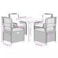 Preview: 5-tlg. Garten-Essgruppe mit Kissen Beige Poly Rattan
