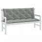 Preview: ARDEBO.de - Gartenbank-Auflagen 2 Stk. Melange Hellgrau 150x50x7 cm Stoff