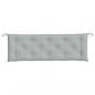 Preview: Gartenbank-Auflagen 2 Stk. Melange Hellgrau 150x50x7 cm Stoff