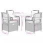 Preview: 5-tlg. Garten-Essgruppe mit Kissen Hellgrau Poly Rattan