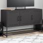 Preview: ARDEBO.de - TV-Schrank Schwarz 100,5x39x60,5 cm Stahl