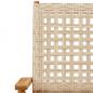 Preview: Gartenstühle 4 Stk. Klappbar Beige Poly Rattan & Massivholz