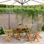 Preview: ARDEBO.de - 5-tlg. Garten-Essgruppe Grau Poly Rattan und Massivholz