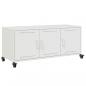 Preview: TV-Schrank Weiß 100,5x39x43,5 cm Kaltgewalzter Stahl