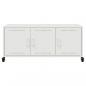 Preview: TV-Schrank Weiß 100,5x39x43,5 cm Kaltgewalzter Stahl