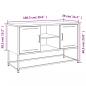 Preview: TV-Schrank Schwarz 100,5x39x60,5 cm Stahl