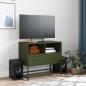 Preview: TV-Schrank Olivgrün 68x39x60,5 cm Stahl